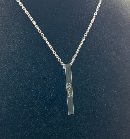 Personalized Bar Necklace