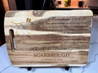 Personalized Acacia Charcuterie Board