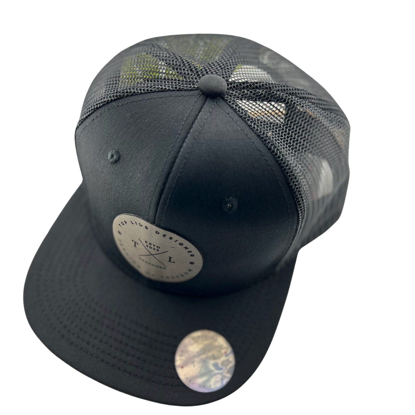 6-Panel Flat Bill Mesh - Black