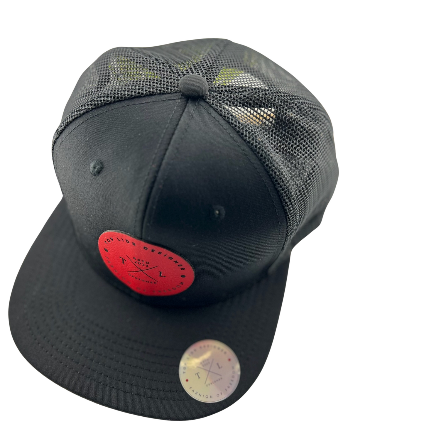 6-Panel Flat Bill Mesh - Black