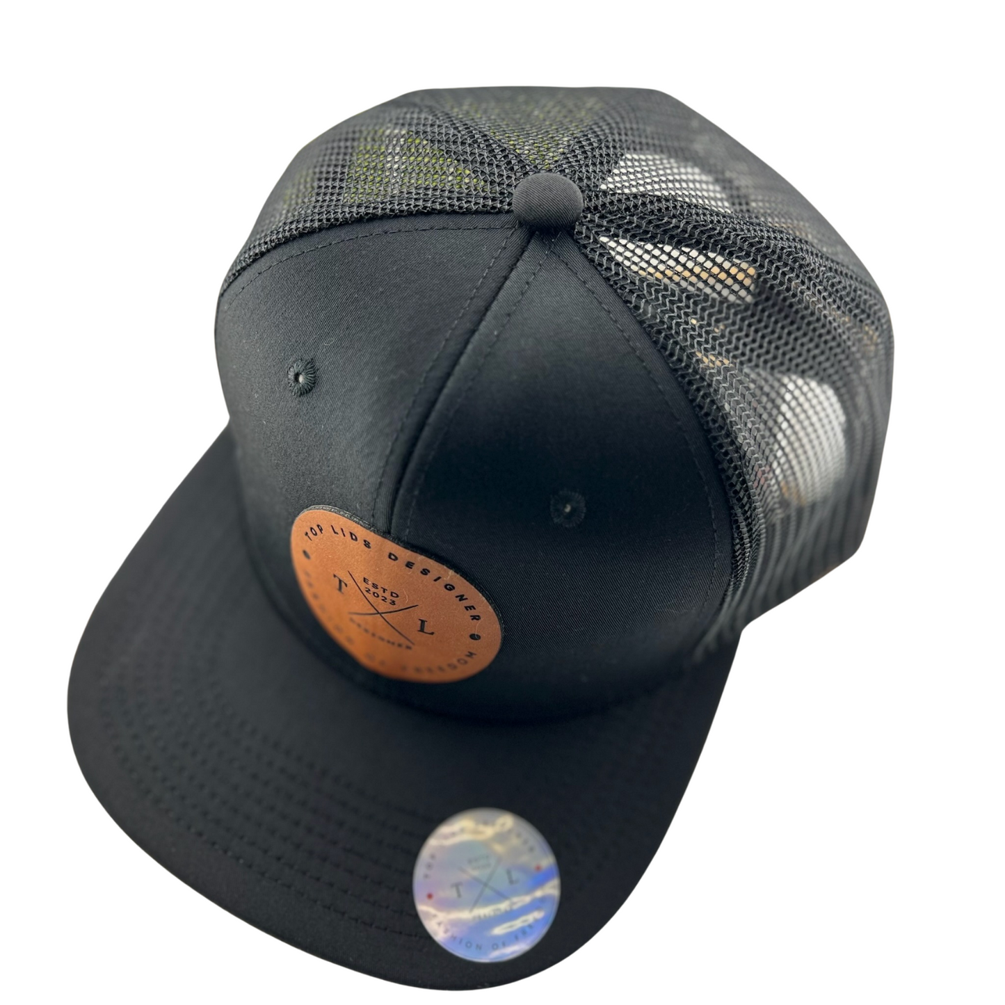 6-Panel Flat Bill Mesh - Black