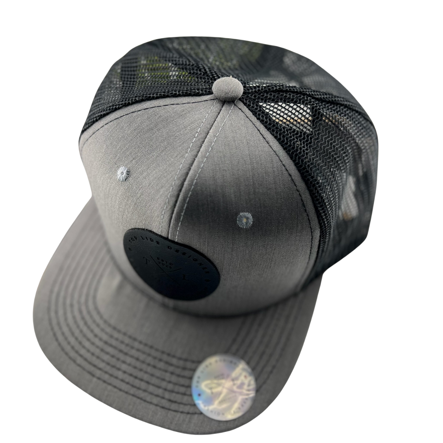 6-Panel Flat Bill Mesh - Gray/Black