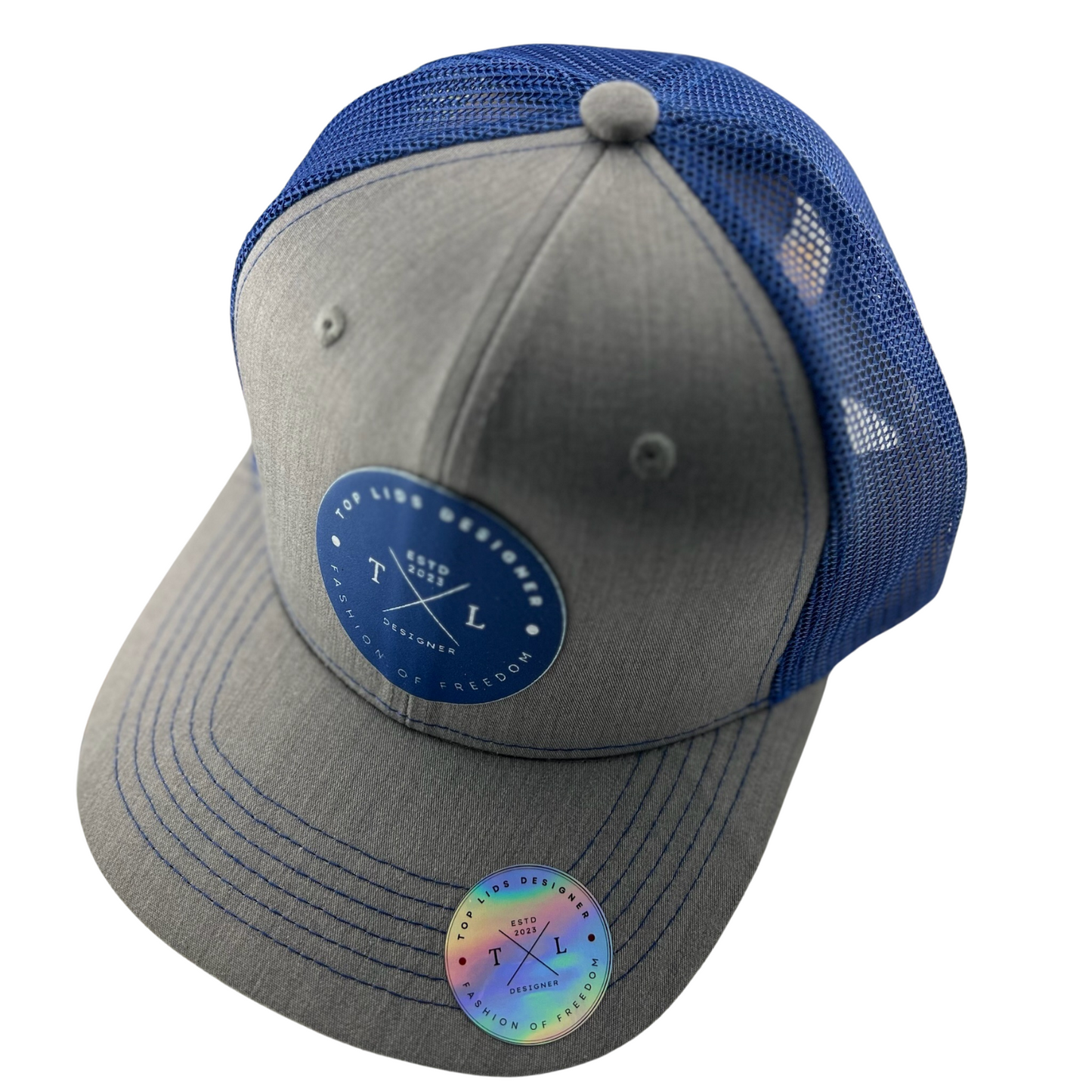 6-Panel Slight Curved Bill Mesh - Gray/Blue