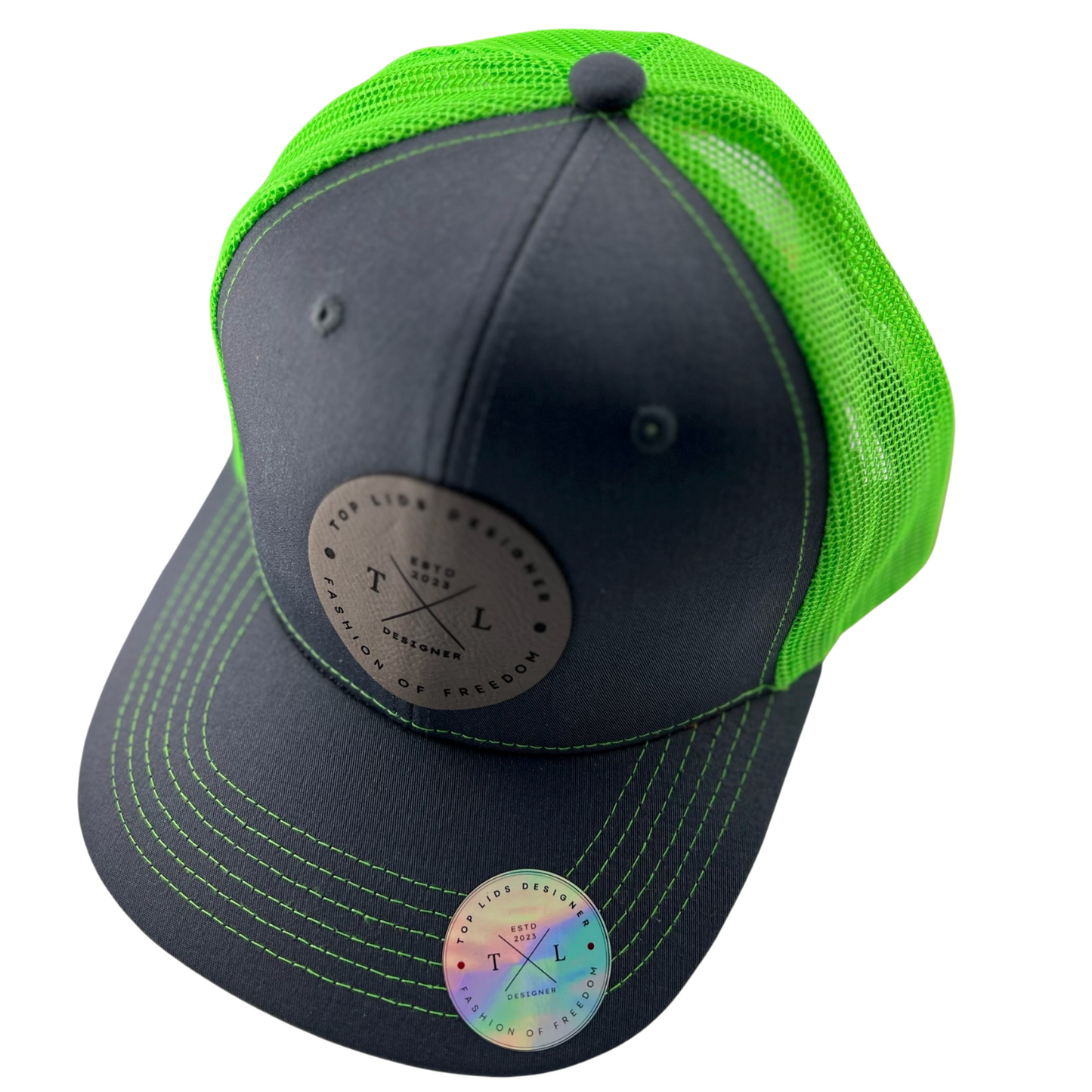 6-Panel Slight Curved Bill Mesh - Green/Gray