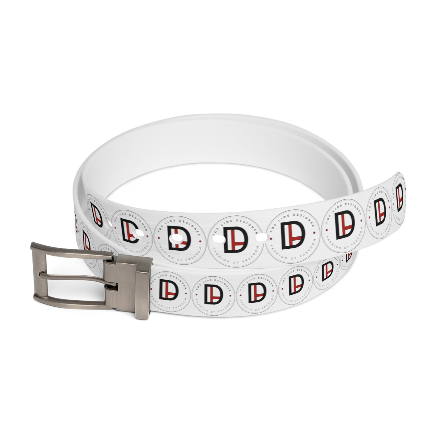 Top Lids Designer Belt - White