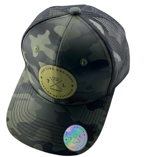 6-Panel Slight Curved Bill Mesh - Green Camo