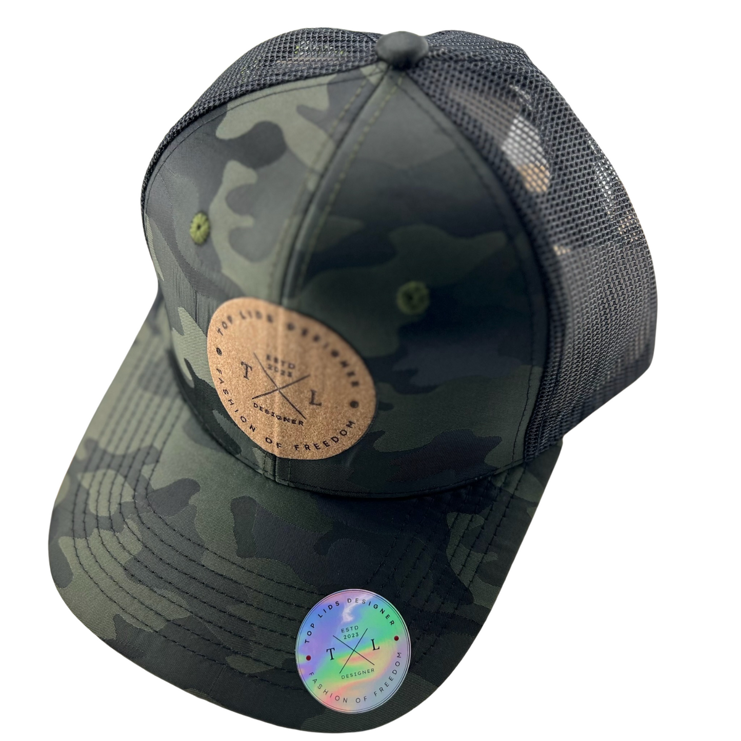 6-Panel Slight Curved Bill Mesh - Green Camo