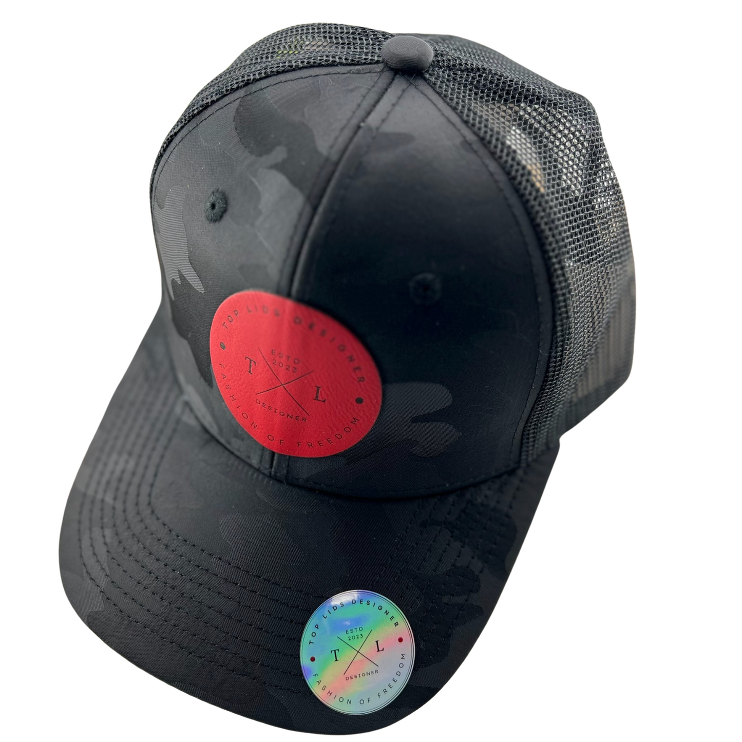 6-Panel Slight Curved Bill Mesh - Black Camo