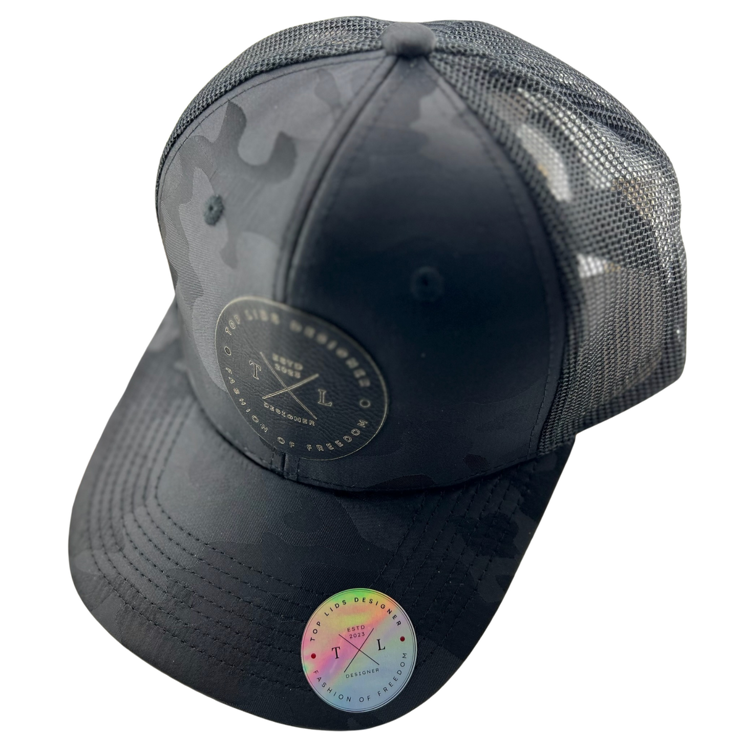 6-Panel Slight Curved Bill Mesh - Black Camo