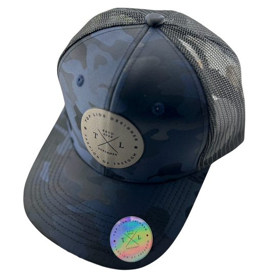 6-Panel Slight Curved Bill Mesh - Navy Camo