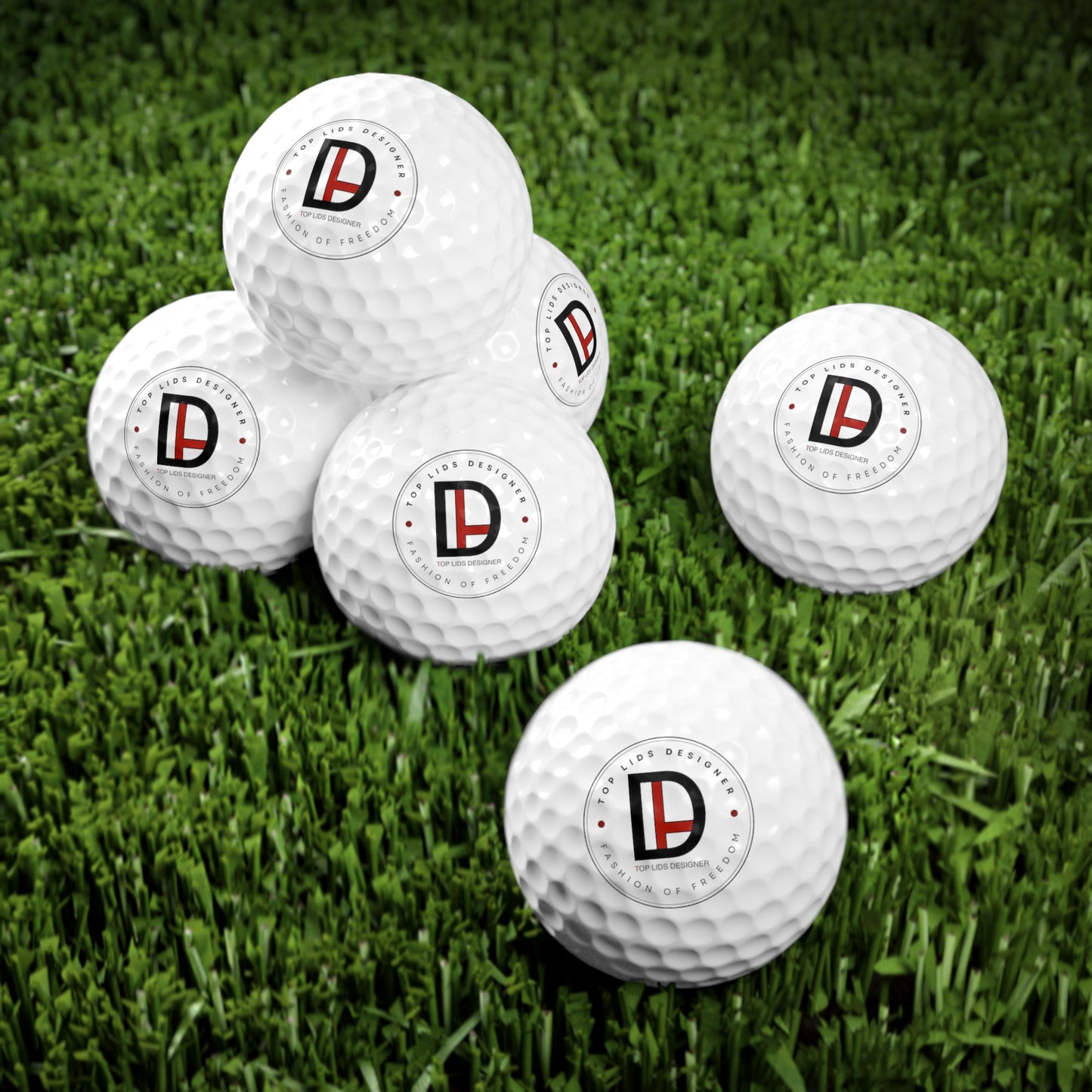 Top Lids Designer Golf Balls, 6pcs