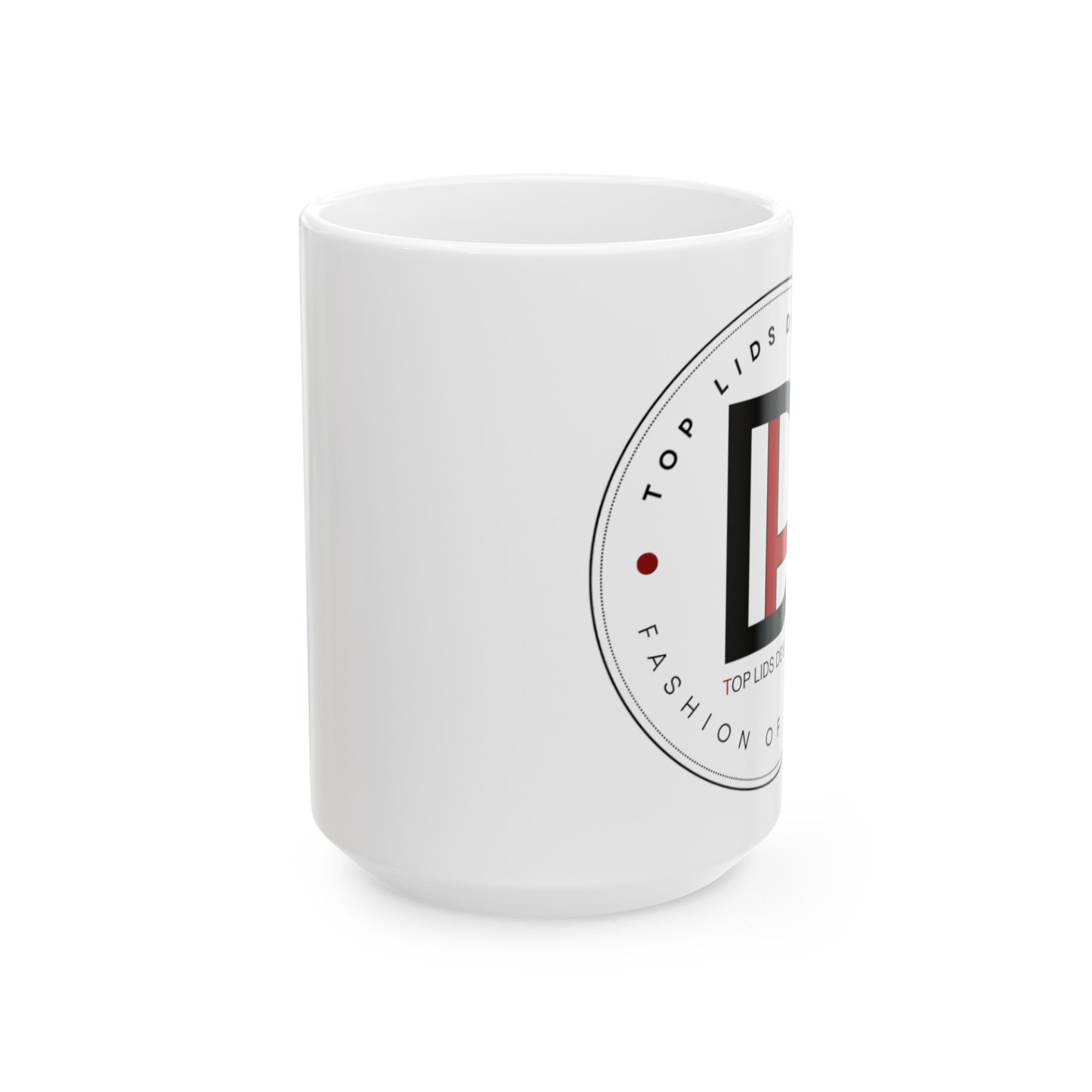 Top Lids Designer Ceramic Mug - White