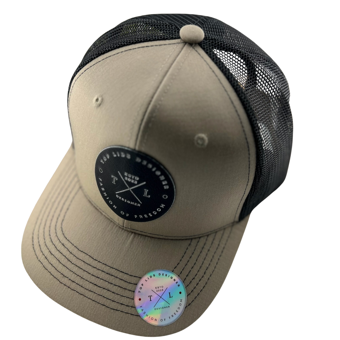 6-Panel Slight Curved Bill Mesh - Tan/Black