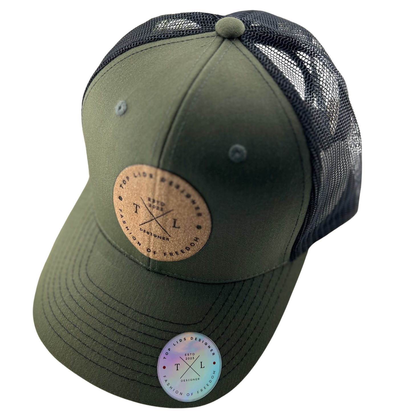 6-Panel Slight Curved Bill Mesh - Olive/Black