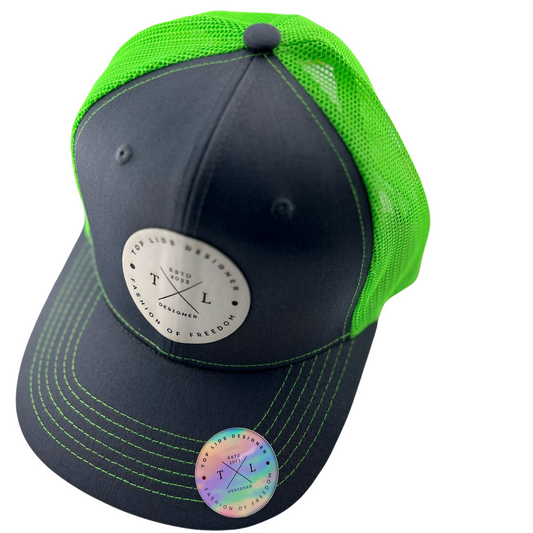 6-Panel Slight Curved Bill Mesh - Green/Gray