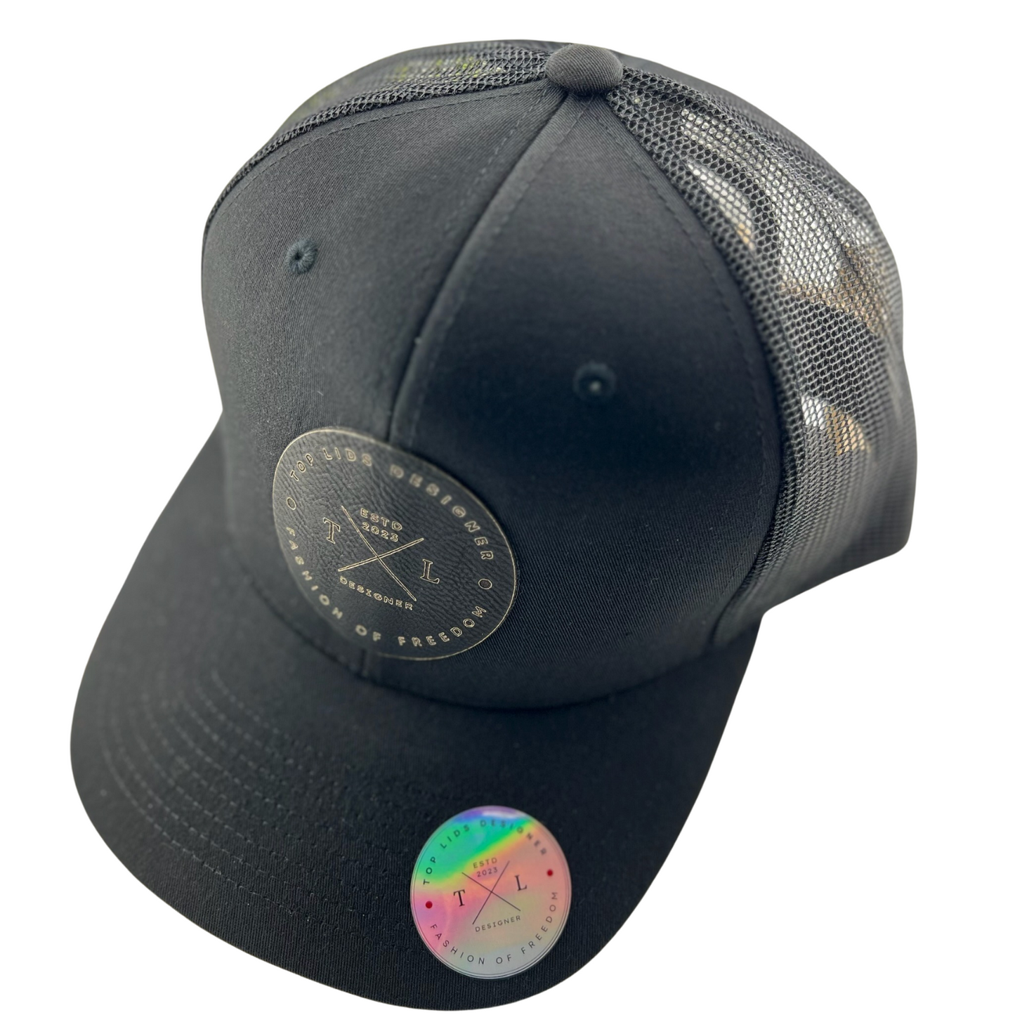 6-Panel Slight Curved Bill Mesh - Black/Black