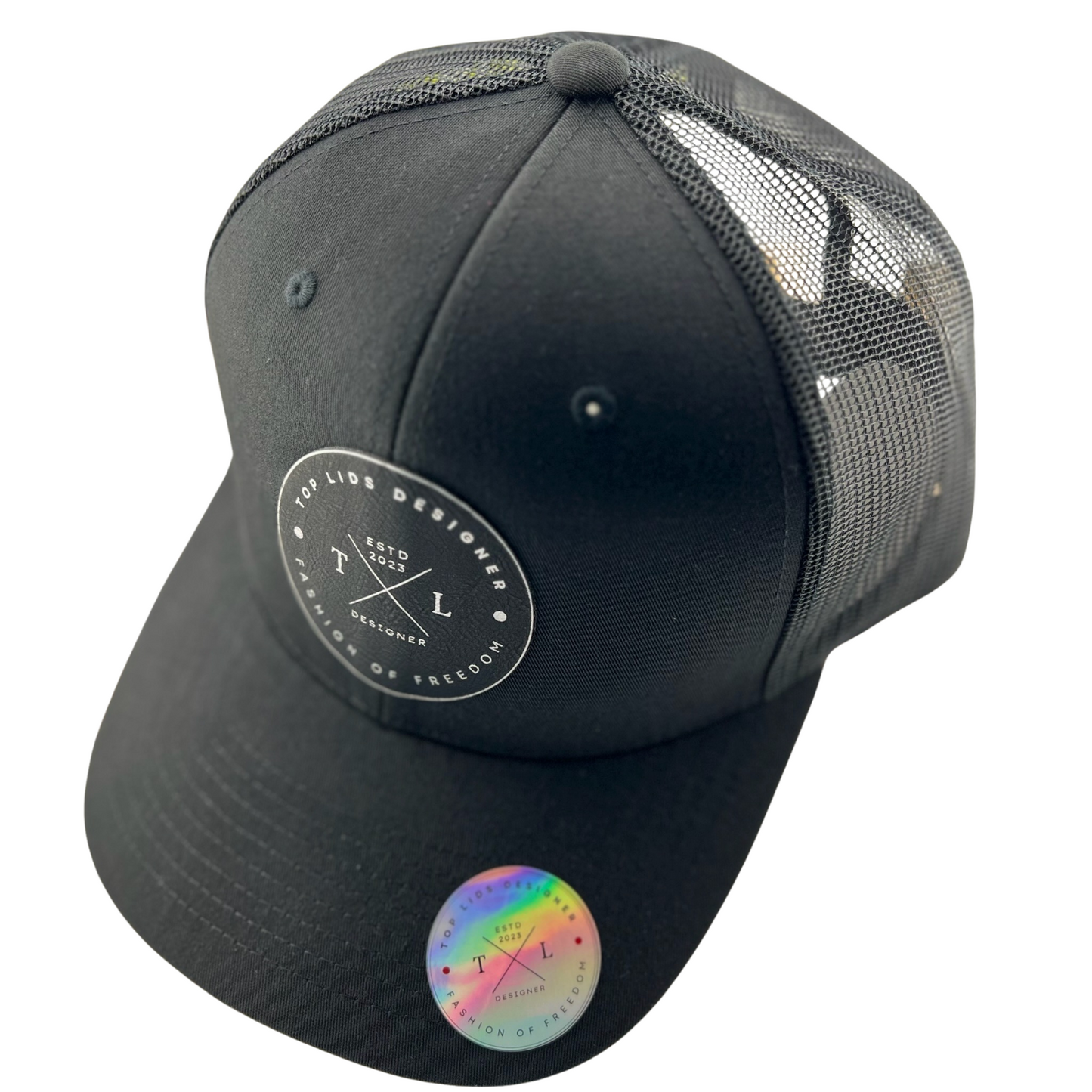 6-Panel Slight Curved Bill Mesh - Black/Black