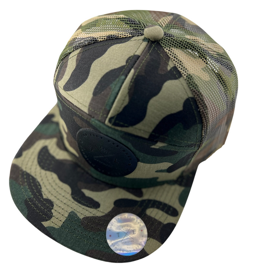 7-Panel Flat Bill Mesh - Camo and Camo