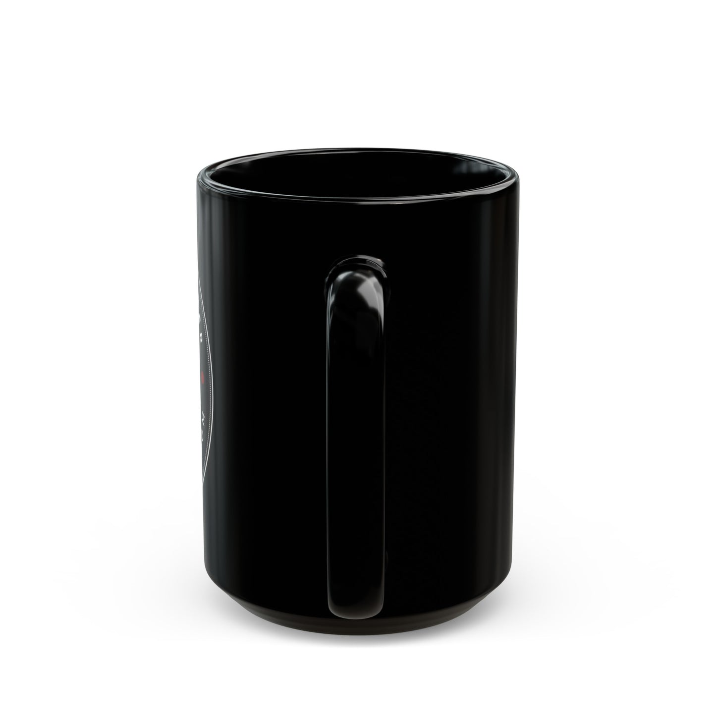 Top Lids Designer Ceramic Mug - Black