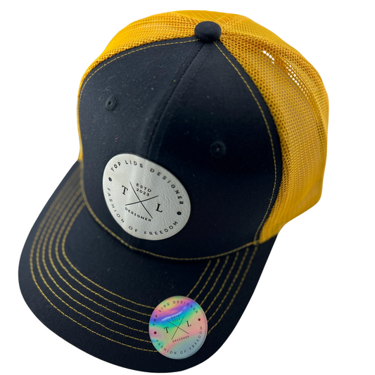 6-Panel Slight Curved Bill Mesh - Black/Yellow