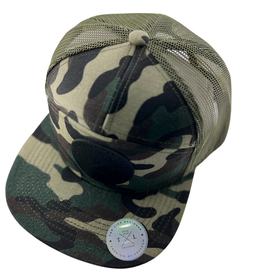 7-Panel Flat Bill Mesh - Camo/Green