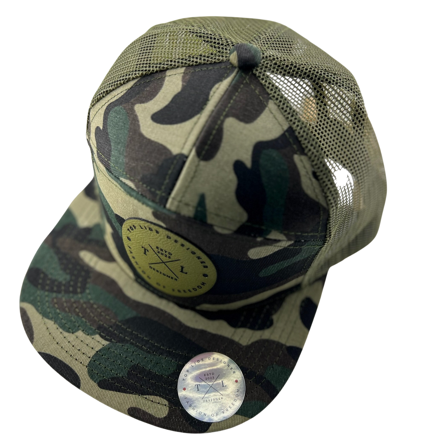 7-Panel Flat Bill Mesh - Camo/Green