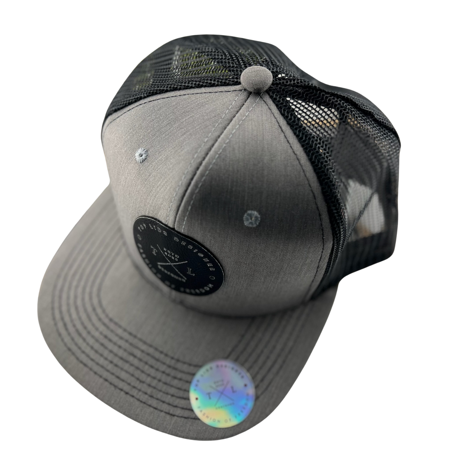 6-Panel Flat Bill Mesh - Gray/Black