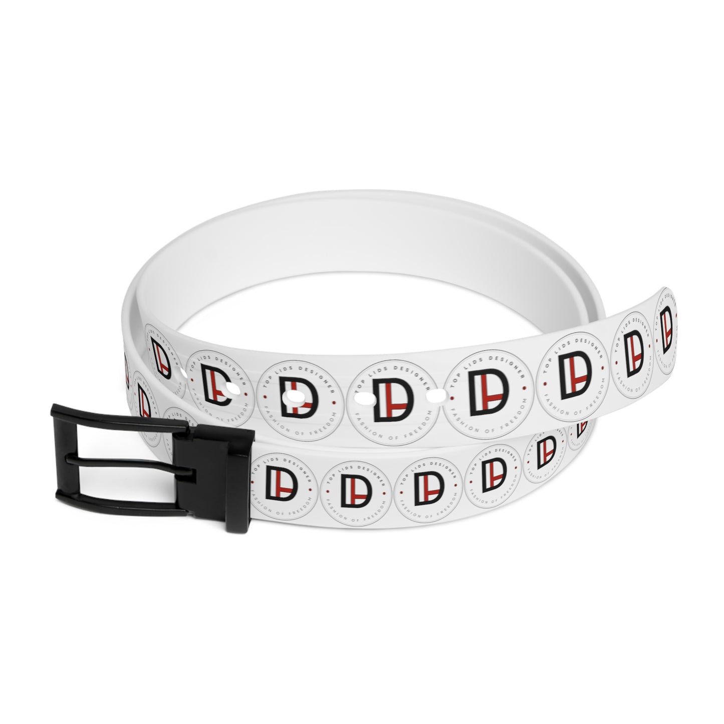 Top Lids Designer Belt - White