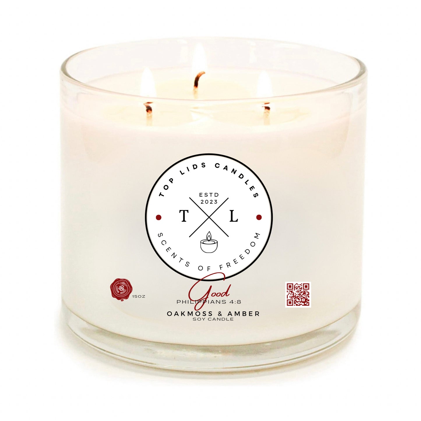 Top Lids Candle - Oakmoss and Amber
