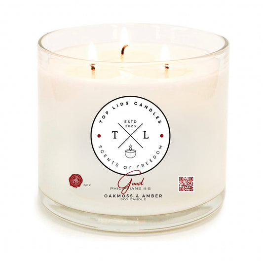 Top Lids Candle - Oakmoss and Amber