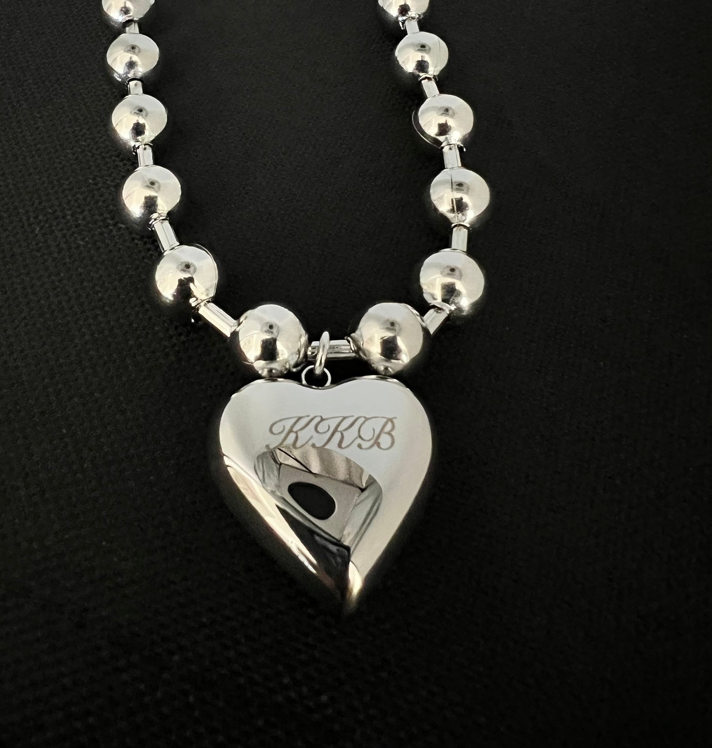 Beaded Heart Charm Bracelet