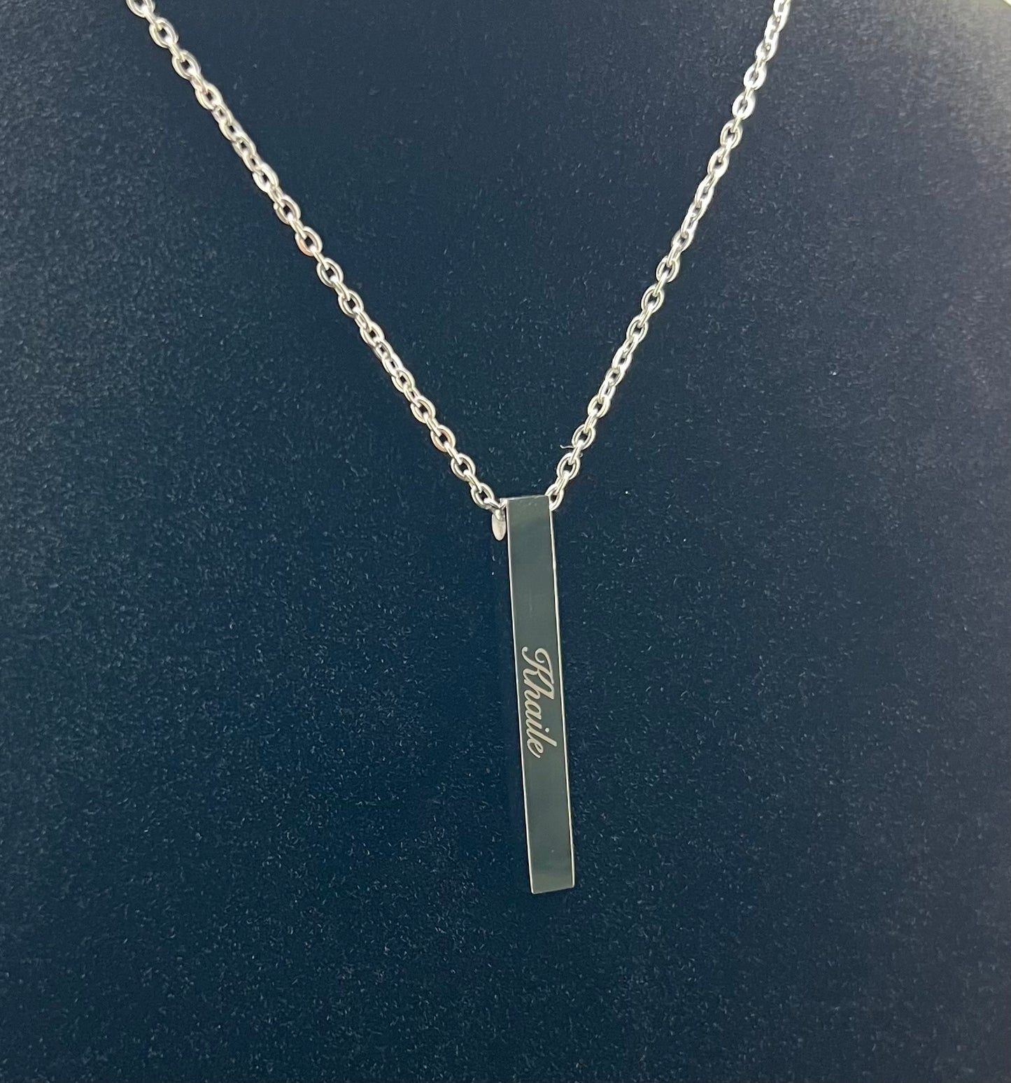 Personalized Bar Necklace